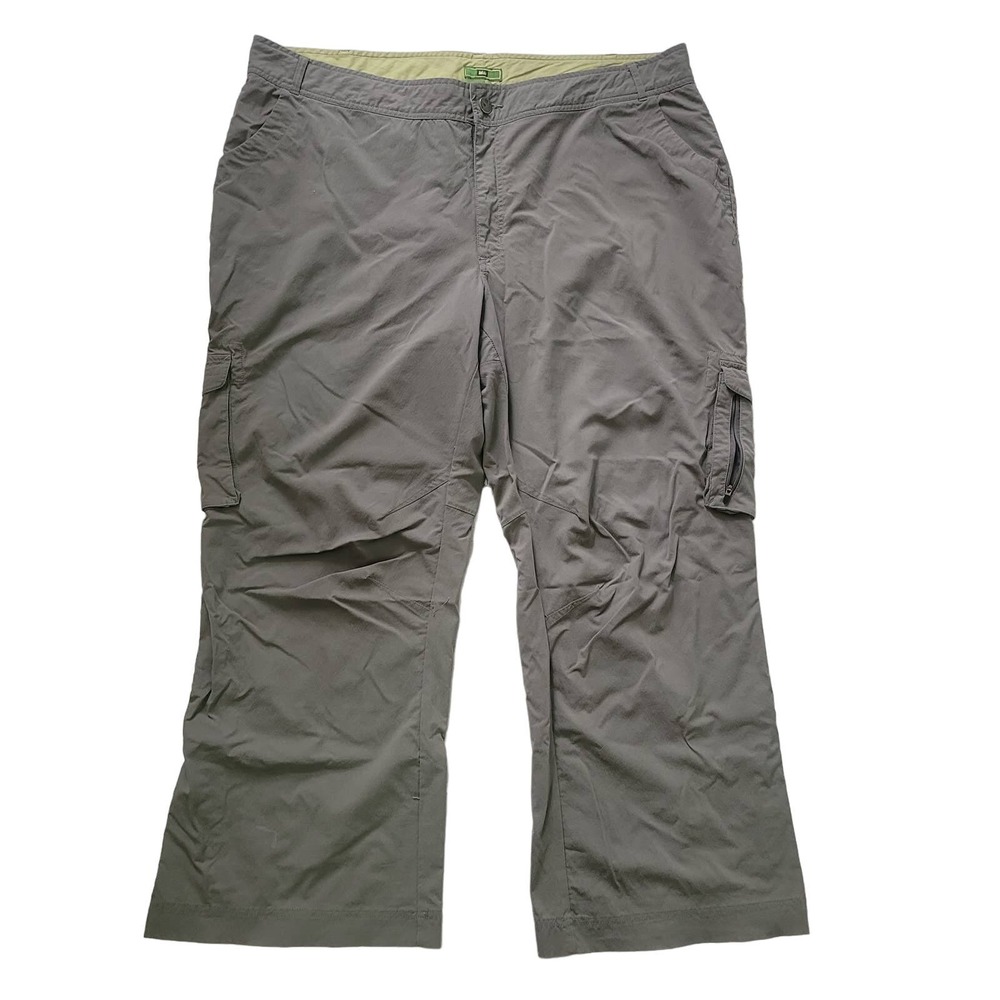 REI Women's Straight Leg Convertible Cargo Pants — Olive Gray